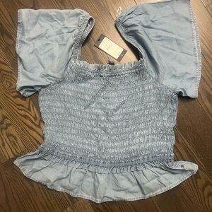 brand new with tags Tommy Hilfiger denim smocked top